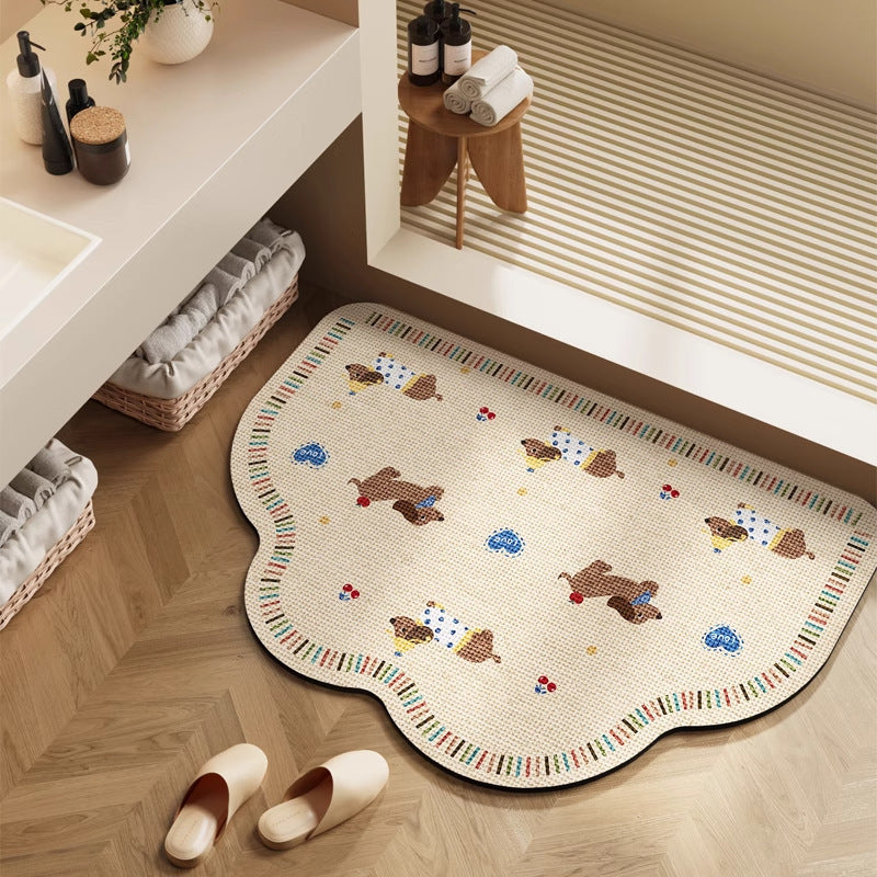 Playful Cartoon Character Bath Mat | High & Bury