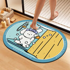Playful Cartoon Dog Bath Mat | High & Bury
