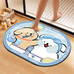 Playful Cartoon Dog Bath Mat | High & Bury