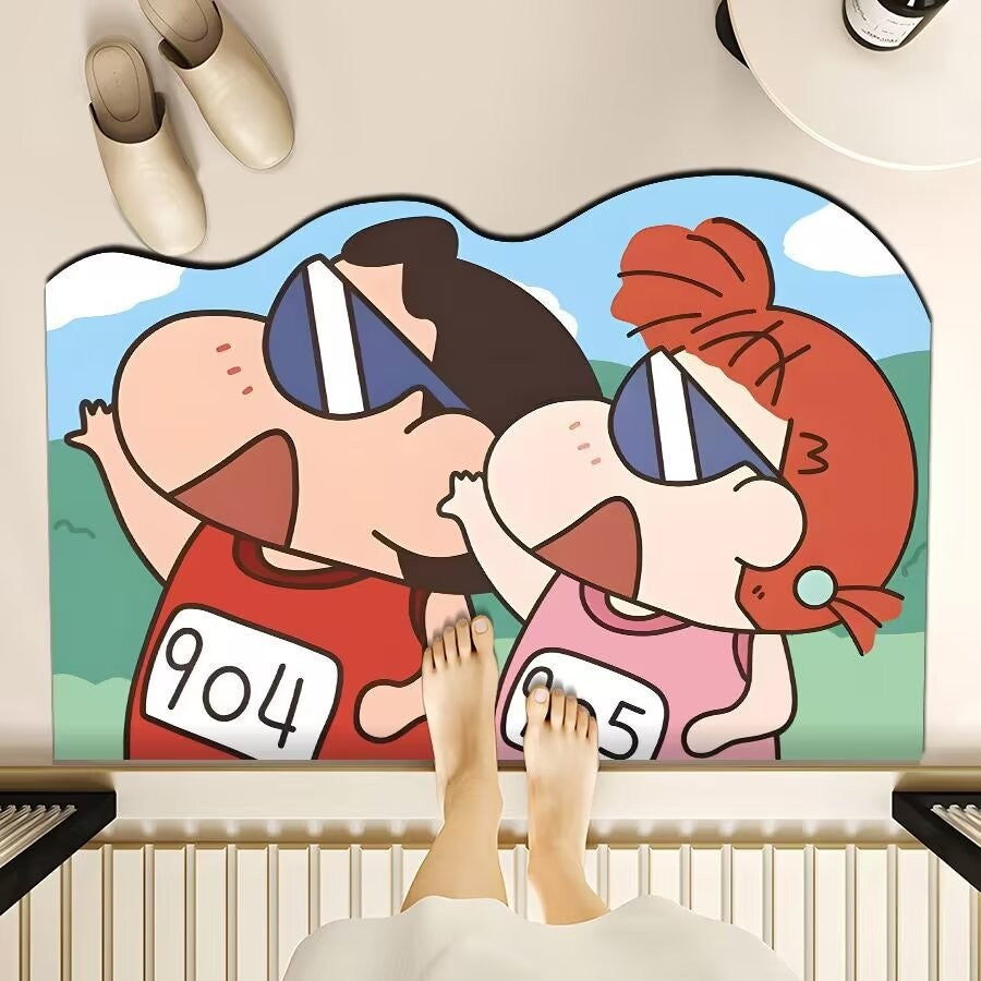 Playful Cartoon-Themed Floor Mat | High & Bury