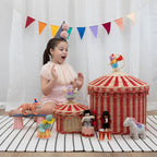 Playful Cat Basket in Circus Design | High & Bury