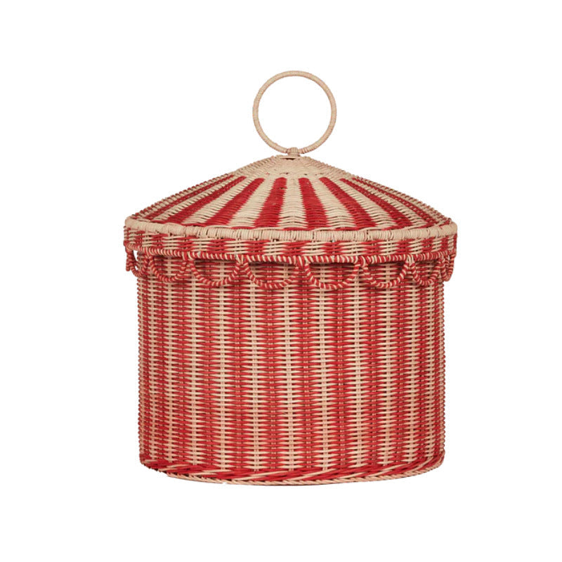 Playful Cat Basket in Circus Design | High & Bury