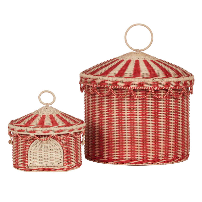 Playful Cat Basket in Circus Design | High & Bury