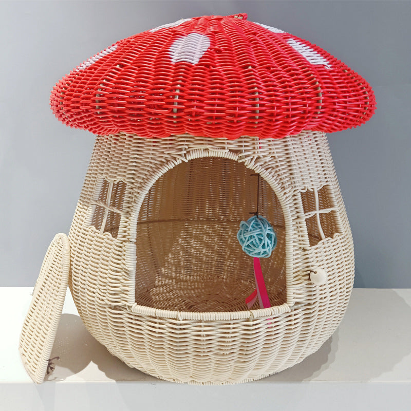 Playful Cat Basket in Mushroom Design | High & Bury