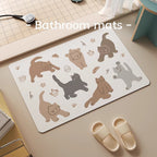 Playful Cat-Themed Bath Mat | High & Bury
