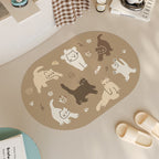 Playful Cat-Themed Bath Mat | High & Bury