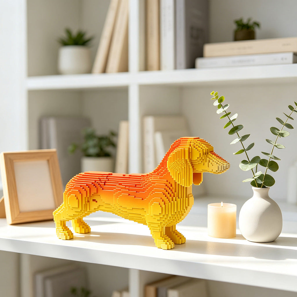 Playful Decorative Figure of a Sweet Dachshund | High & Bury