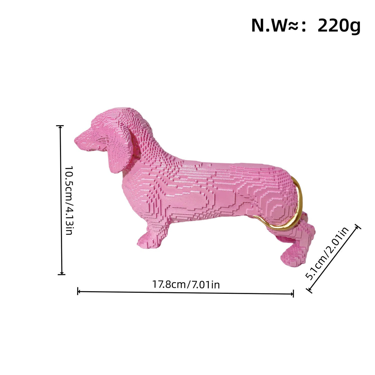 Playful Decorative Figure of a Sweet Dachshund | High & Bury