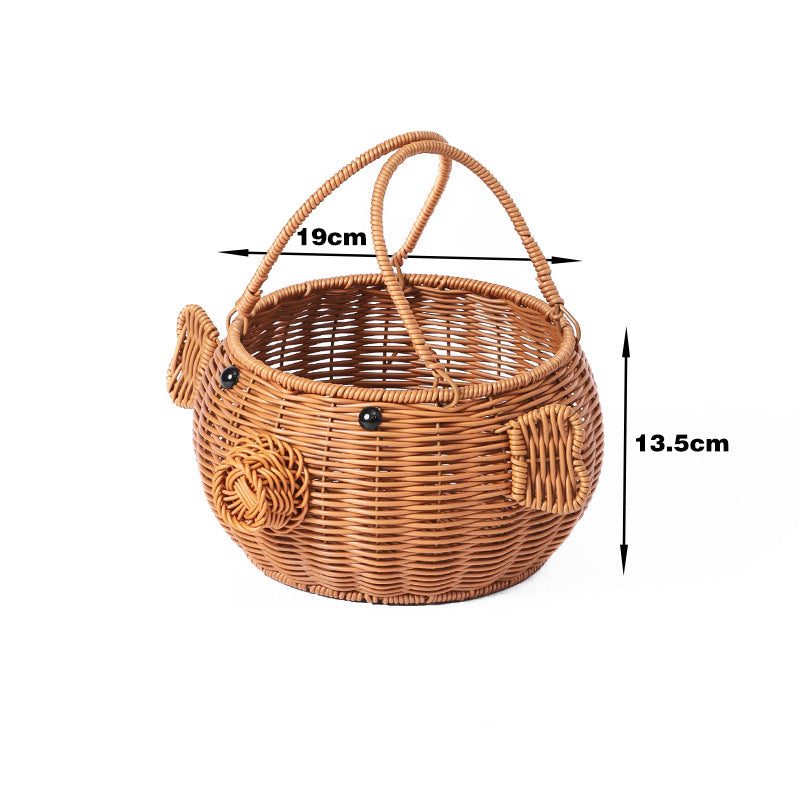Playful Fish-Shaped Woven Storage Basket | High & Bury