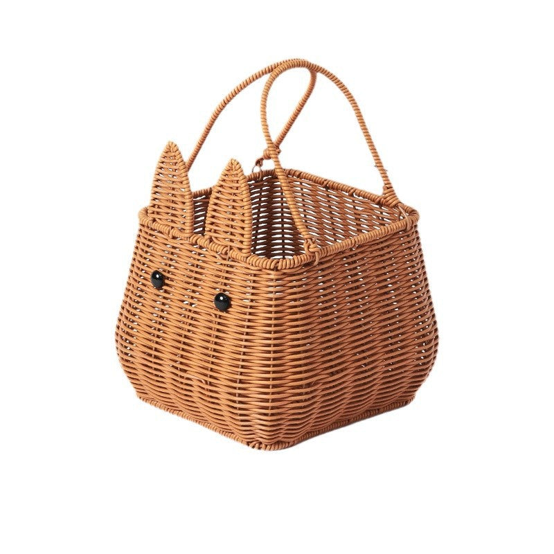 Playful Fish-Shaped Woven Storage Basket | High & Bury