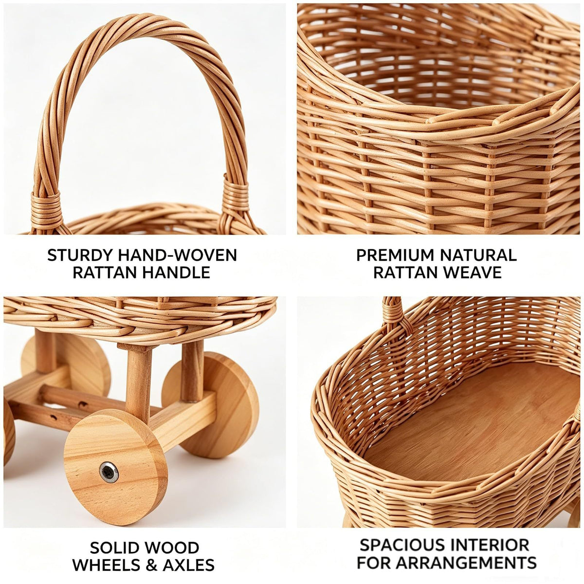 Playful Flower Basket on Wheels | High & Bury