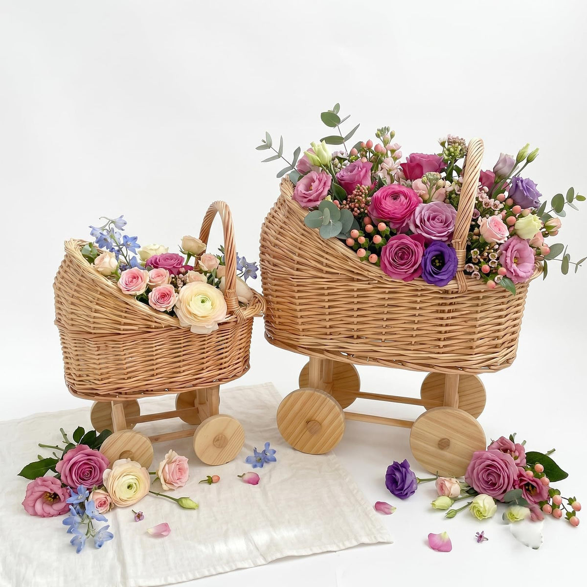 Playful Flower Basket on Wheels | High & Bury