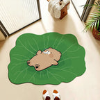 Playful Leaf-Shaped Floor Mat | High & Bury