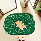 Playful Leaf-Shaped Floor Mat | High & Bury