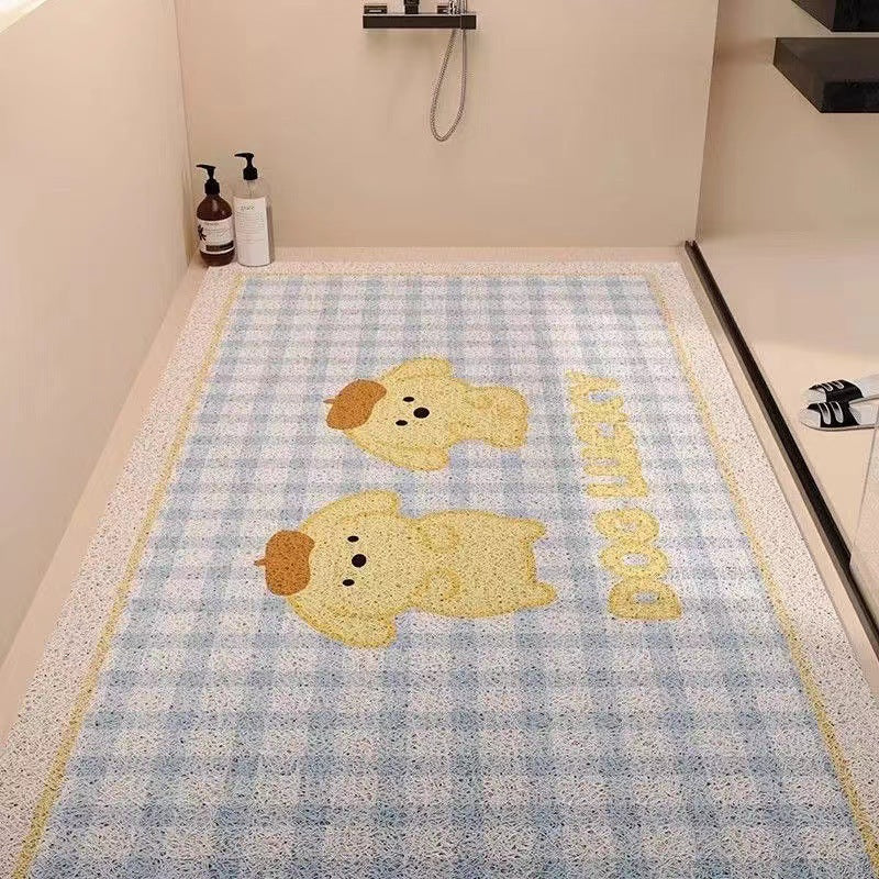 Playful Puppy-Themed Non-Slip Bathroom Mat | High & Bury