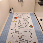 Playful Puppy-Themed Non-Slip Bathroom Mat | High & Bury