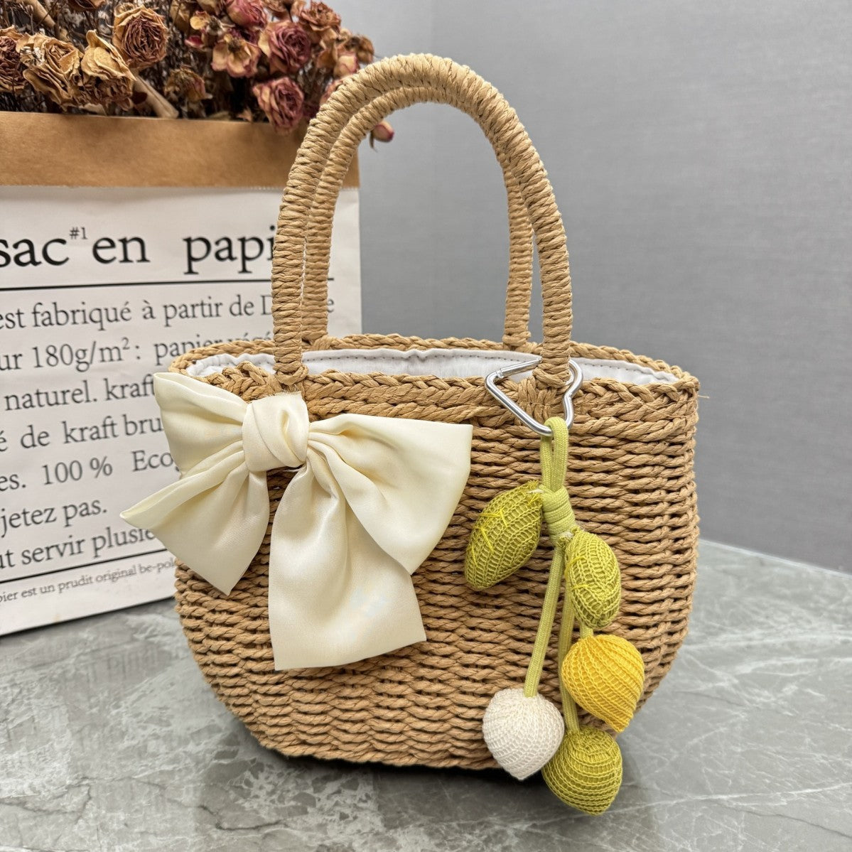 Playful Rattan Handbag | High & Bury