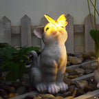 Playful Solar-Powered LED Garden Statue Frog on Turtle Resin Ornament | High & Bury