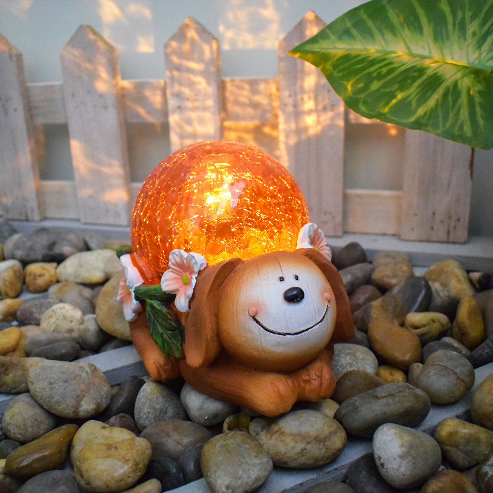 Playful Solar-Powered LED Garden Statue Frog on Turtle Resin Ornament | High & Bury