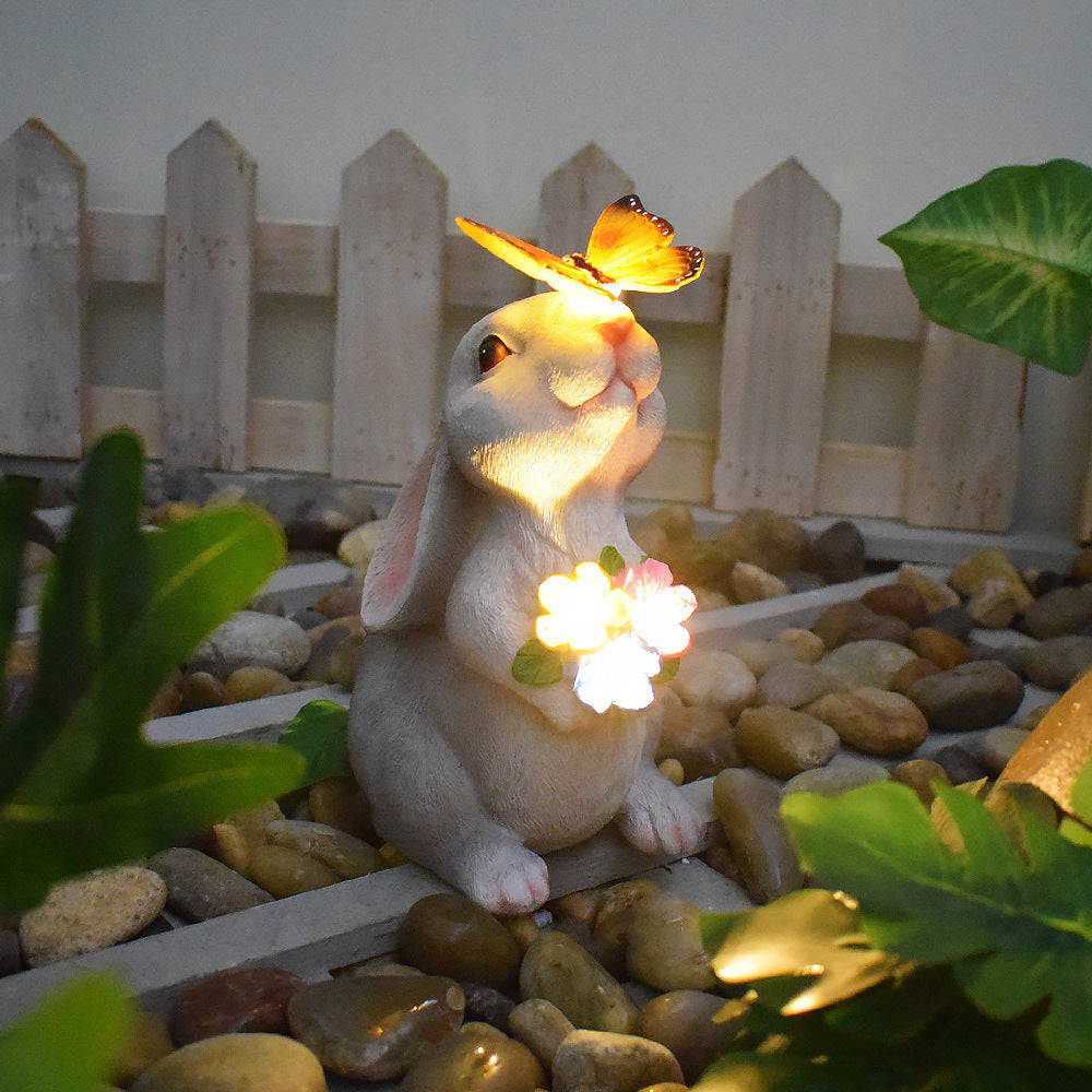 Playful Solar-Powered LED Garden Statue Frog on Turtle Resin Ornament | High & Bury