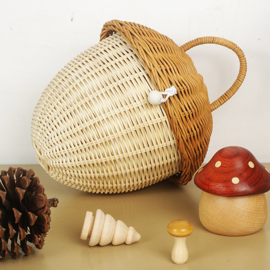 Playful Storage Basket in Acorn Design | High & Bury