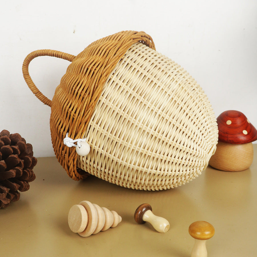 Playful Storage Basket in Acorn Design | High & Bury