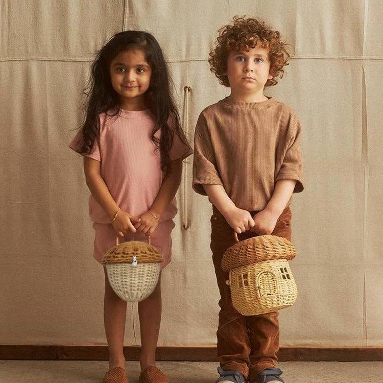 Playful Storage Basket in Acorn Design | High & Bury