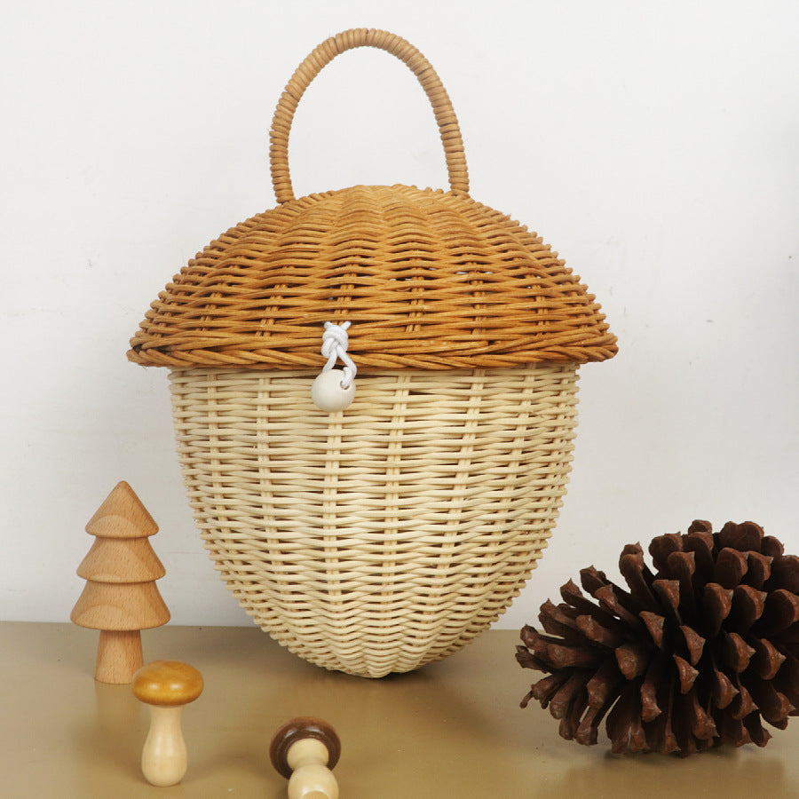 Playful Storage Basket in Acorn Design | High & Bury