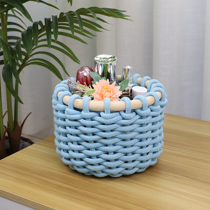 Playful Storage Basket in Animal Design Sky Blue | High & Bury