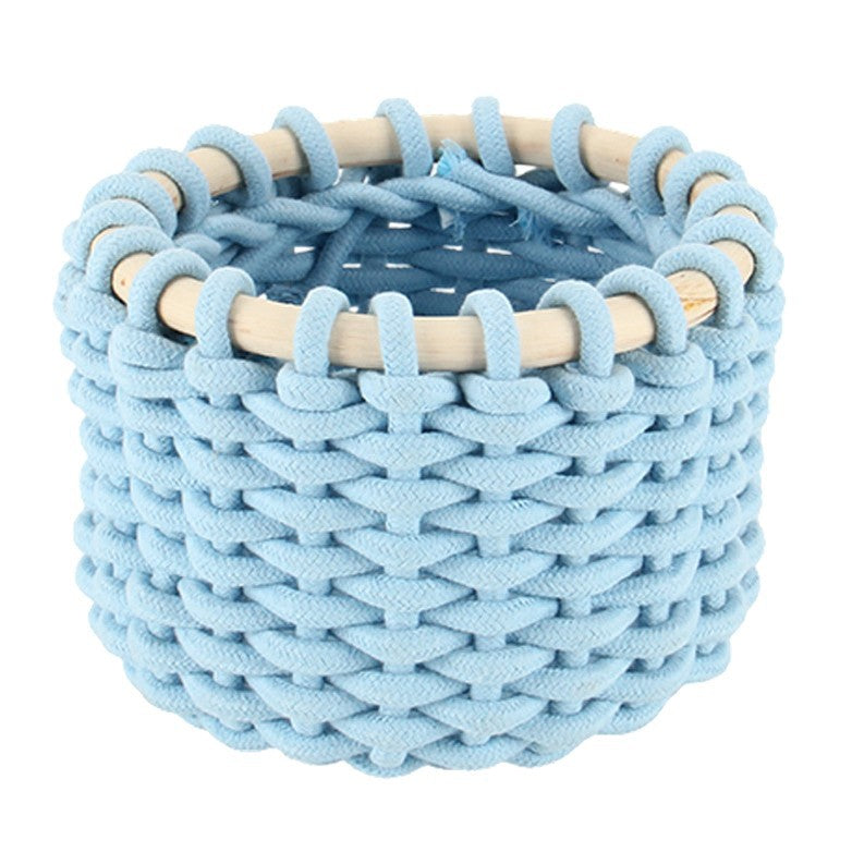 Playful Storage Basket in Animal Design Sky Blue | High & Bury