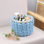 Playful Storage Basket in Animal Design Sky Blue | High & Bury