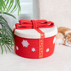 Playful Storage Basket in Bunny Design Soft Textile | High & Bury