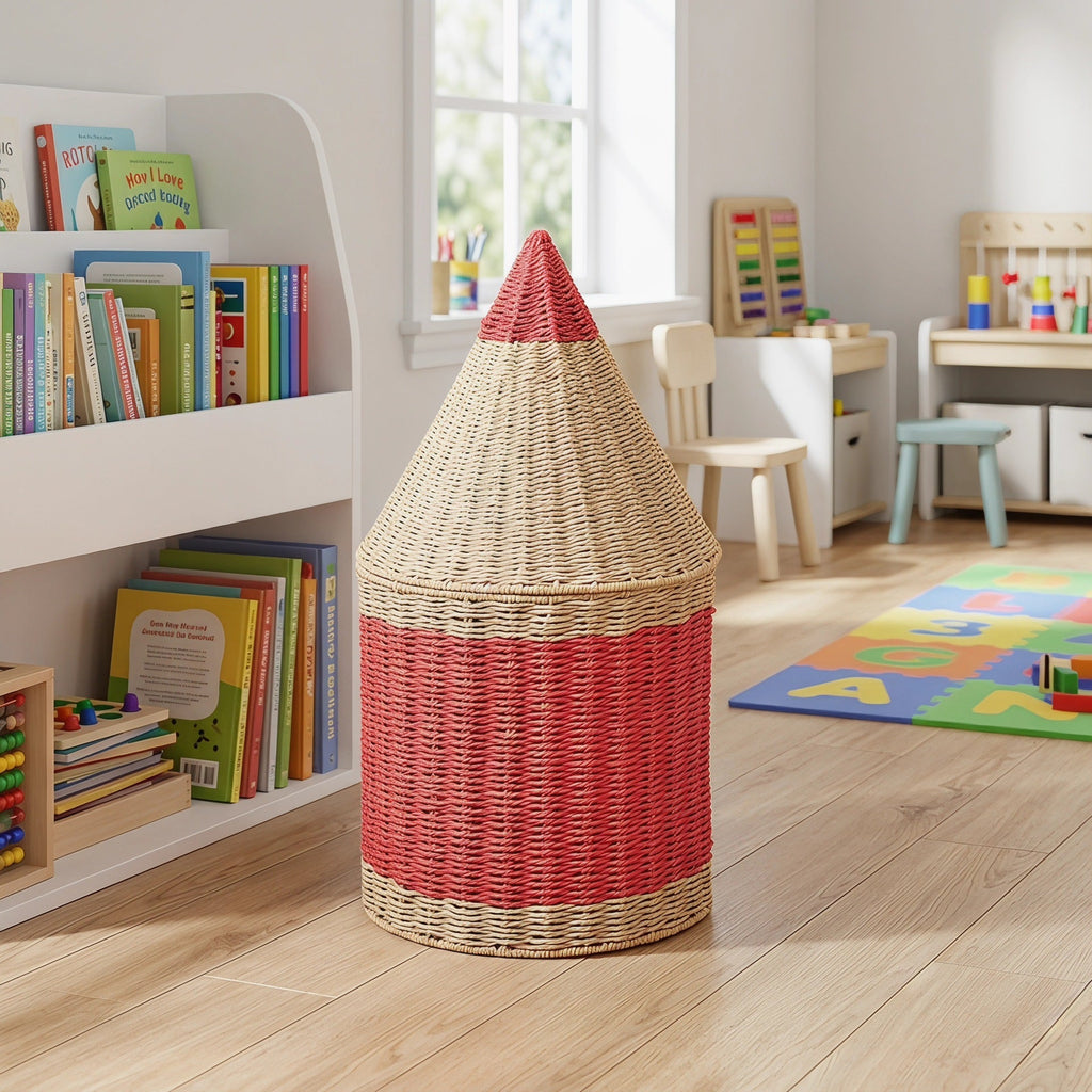 Playful Storage Basket in Pencil Design | High & Bury