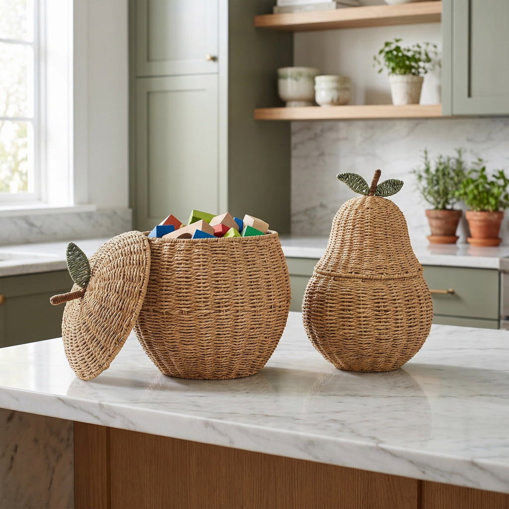 Playful Storage Basket in the Shape of a Pear | High & Bury