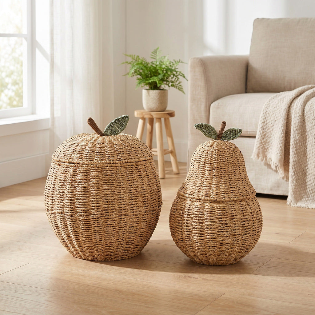 Playful Storage Basket in the Shape of a Pear | High & Bury