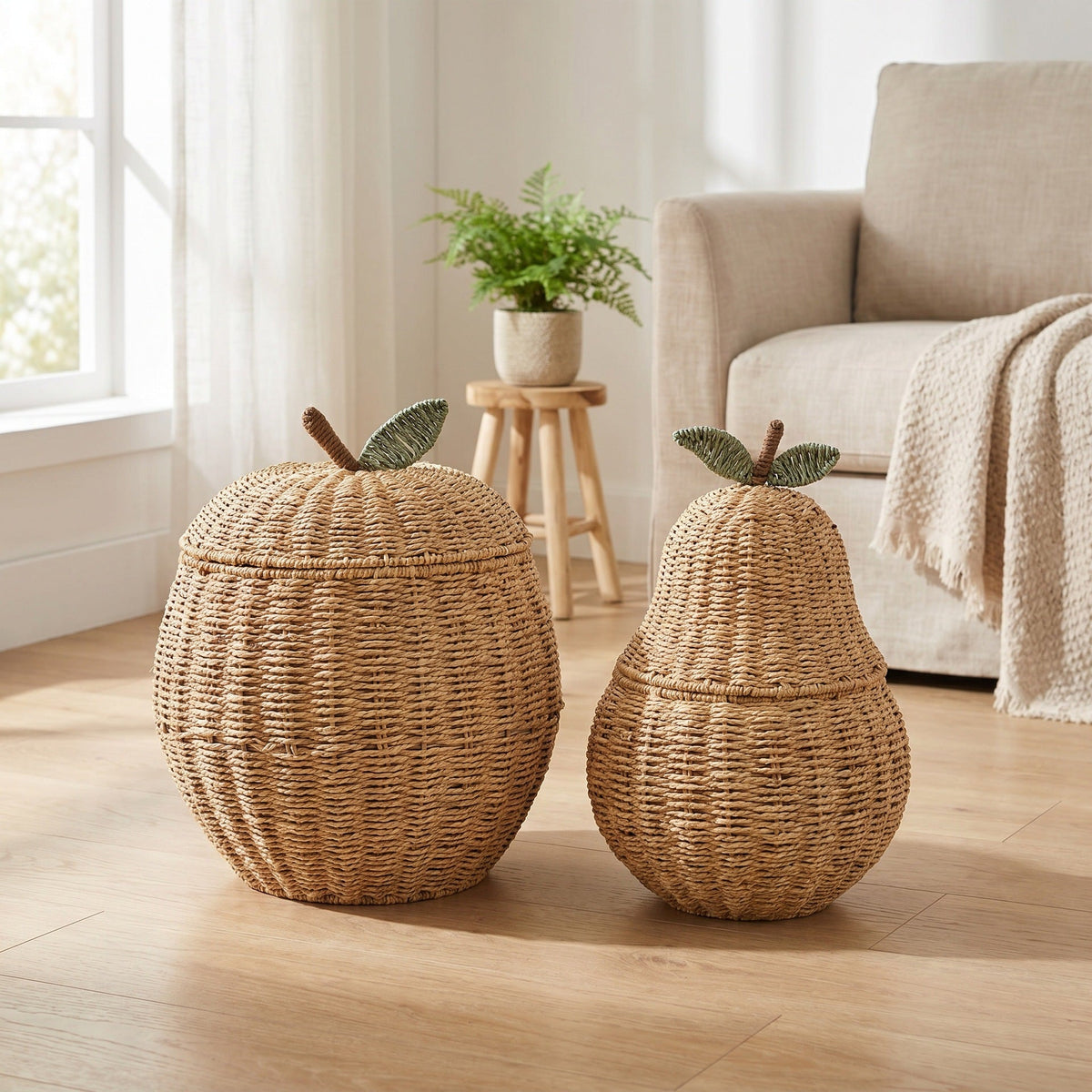 Playful Storage Basket in the Shape of a Pear | High & Bury