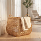 Playful Storage Basket made of Handwoven Wicker | High & Bury