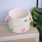 Playful Storage Basket with Heart Pattern | High & Bury
