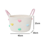 Playful Storage Basket with Heart Pattern | High & Bury