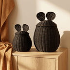 Playful Storage Basket with Lid and Ear Design | High & Bury
