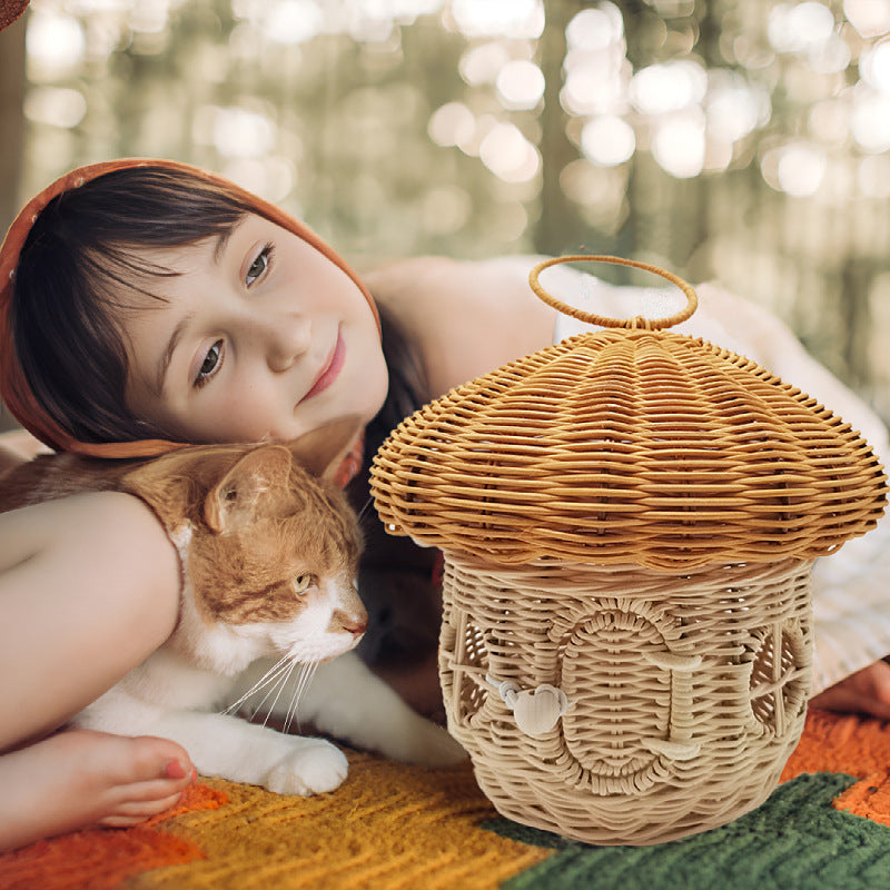 Playful Storage Basket with Mushroom Hat Design | High & Bury