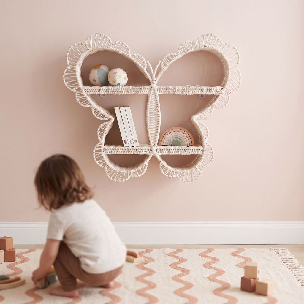 Playful Wall Shelf in Butterfly Design | High & Bury