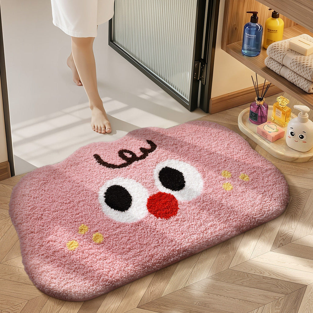 Plush Cartoon Character Bath Mat | High & Bury