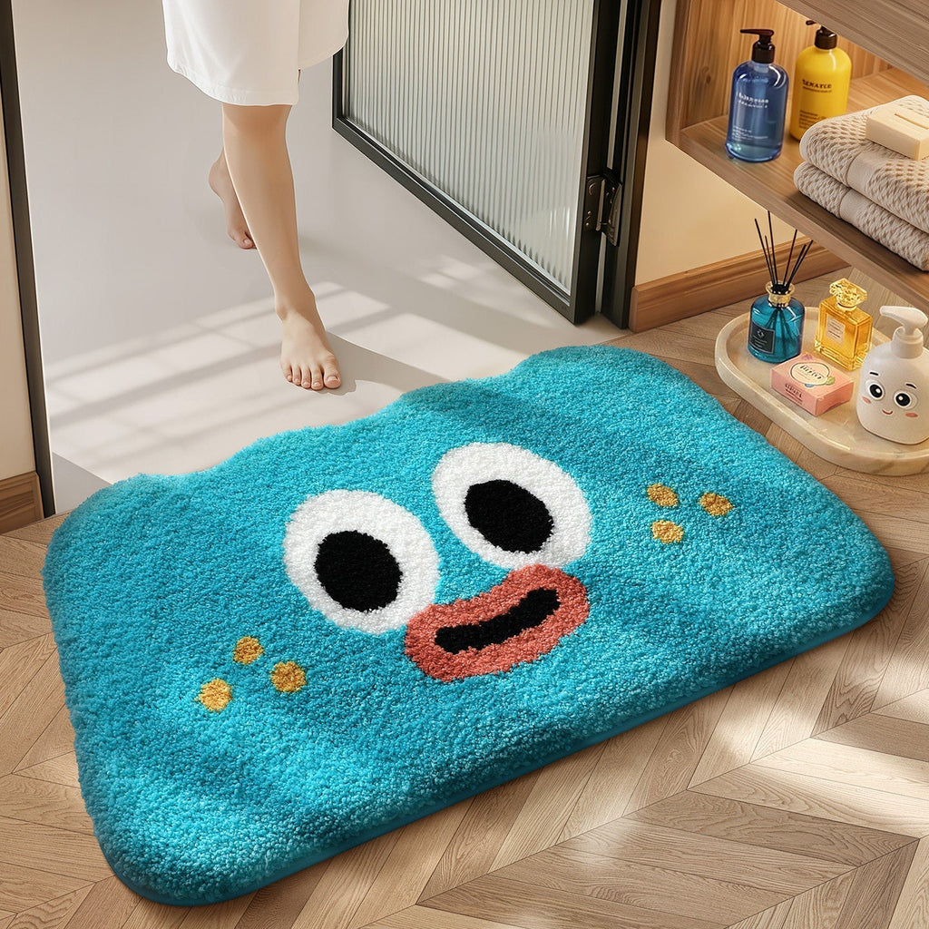 Plush Cartoon Character Bath Mat | High & Bury