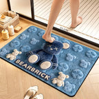 Plush Cartoon Themed Bath Mat Soft Textile Non Slip | High & Bury