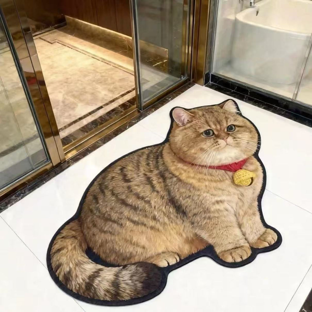 Plush Cat-Shaped Bath Mat | High & Bury