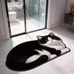 Plush Cat-Shaped Bath Mat | High & Bury