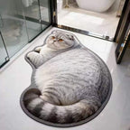 Plush Cat-Shaped Bath Mat | High & Bury