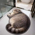 Plush Cat-Shaped Bath Mat | High & Bury