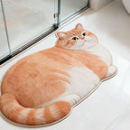 Plush Cat-Shaped Bath Mat | High & Bury